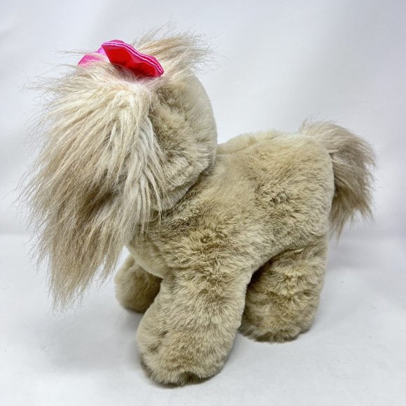 Nanco Tan Plush Puppy Dog "Kistie" 12" Vintage 1987 Pink Bow Original Tag‎ - Picture 4 of 7